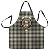 Clan Menzies Black & White Ancient Tartan Crest Apron HC51 Clan Menzies Tartan Today